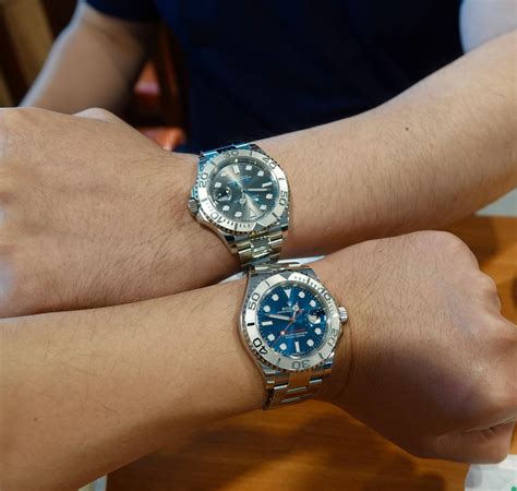 rolex yacht master 40 blue vs rhodium|rolex yacht master 40 for sale.